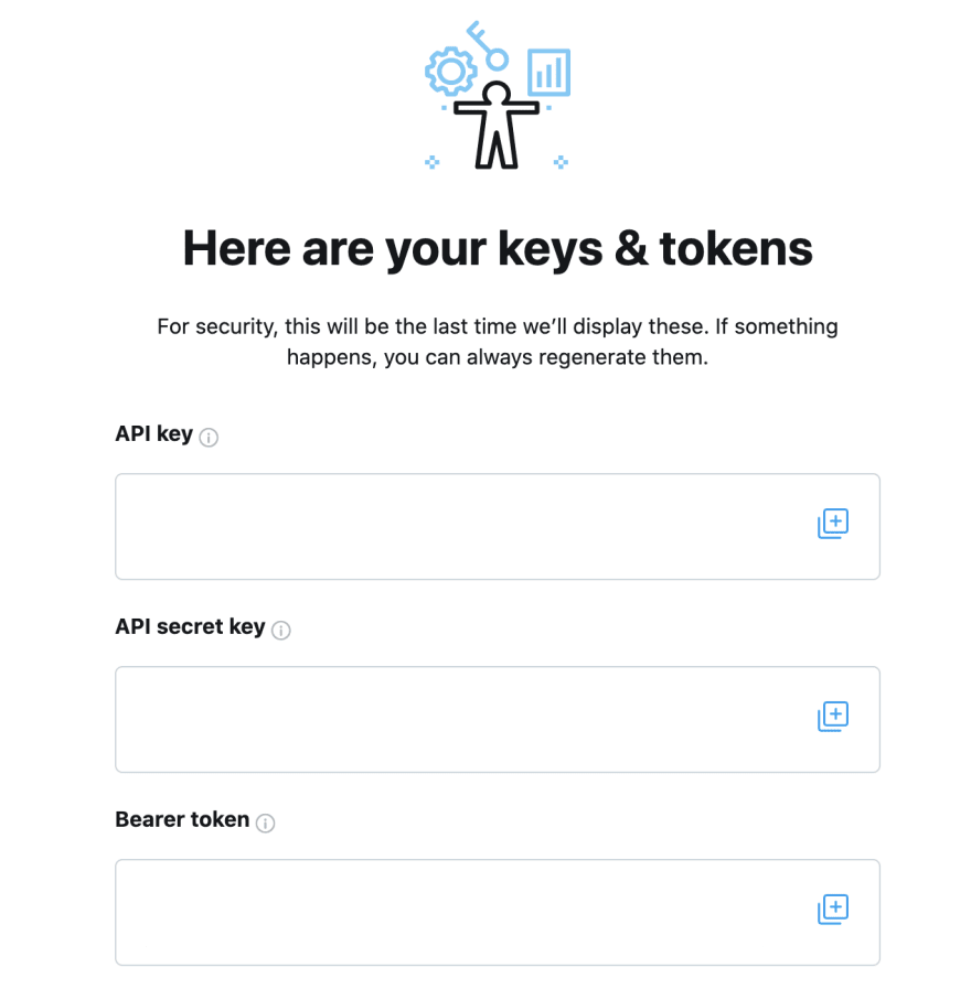 API keys of an environment